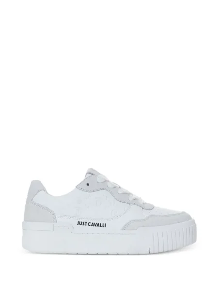 Sneakerși Just Cavalli cu imagine alb