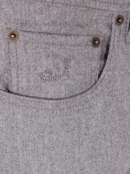 Vlněné kalhoty Jacob Cohen s výšivkou šedé