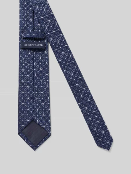 Krawat z czystego jedwabiu Prince Bowtie granatowy