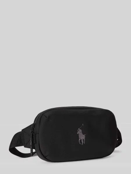 Saszetka nerka z krzyżowym paskiem Polo Ralph Lauren czarna