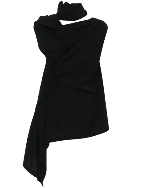 Bluză Issey Miyake din crep negru