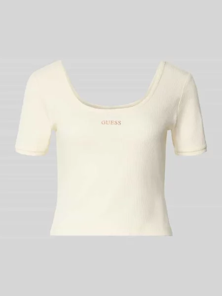 T-shirt o kroju krótki z mieszanka lyocellu model Circe' Guess Activewear biała
