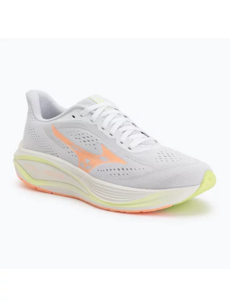 Încălțăminte de alergare pentru femei Mizuno Neo Cosmo 2 white/flamingo coral/lime pulp alb