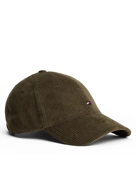 Джинсова шапка с козирка Tommy Hilfiger зелено