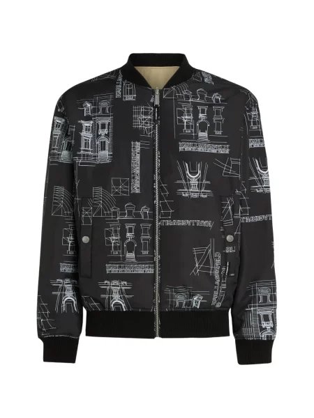 Reversibil geacă bomber Karl Lagerfeld cu imagine negru