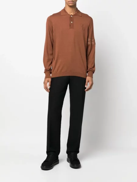 Jedwabny sweter Billionaire brązowy