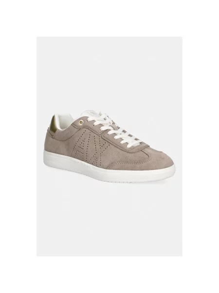 Armani Exchange sneakersy zamszowe beżowe