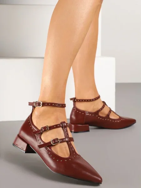 Pantofi cu toc Inny bordo