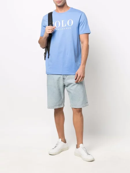 Sweter Polo Ralph Lauren klasyczny z nadrukiem biały