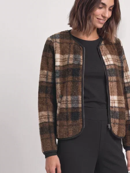Street One Damowa kurtka z futerkiem typu teddy Kobiety 36 brązowy