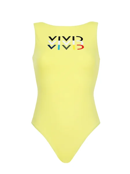 VIVID Costum de baie întreg galben / roșu / negru alb