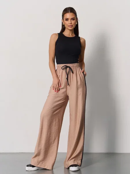 Льняные брюки Issa Plus бежевые