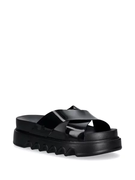 Papuci Melissa cu platformă negru
