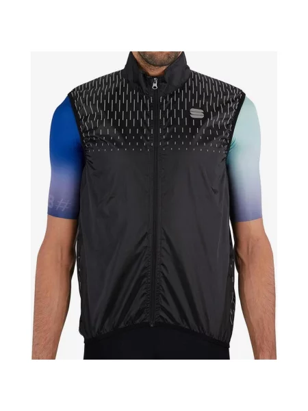 Kamizelka wiatroszczelna Sportful Reflex w kolorze czarno-szarym XS czarna