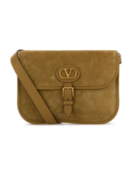 Torebka crossbody Valentino Garavani skórzana brązowa