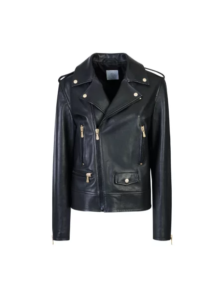 Kurtka skórzana Eleventy czarna