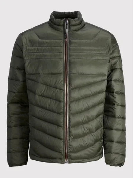 JACK & JONES Prechodná bunda HERO jedľová / námornícka modrá oranžová biela