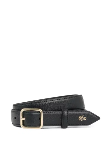 Cu centură curea Lacoste din piele negru