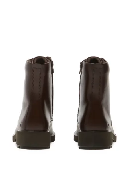 Botine Ecco cu șireturi din dantelă maro