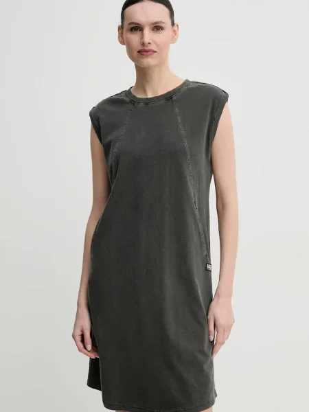 G-Star Raw sukienka mini prosta szary