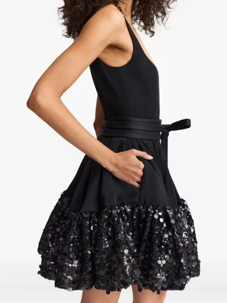 Rochie mini 16arlington cu paiete de costum negru