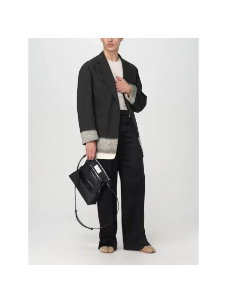 Marynarka Maison Margiela z klapami brązowa
