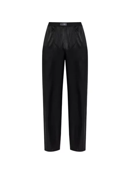 Pantaloni Mm6 Maison Margiela cu autograf negru