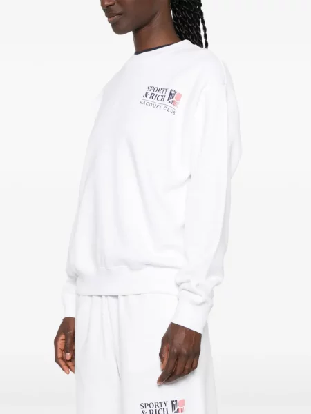 Φούτερ Sporty & Rich με σχέδιο λευκό