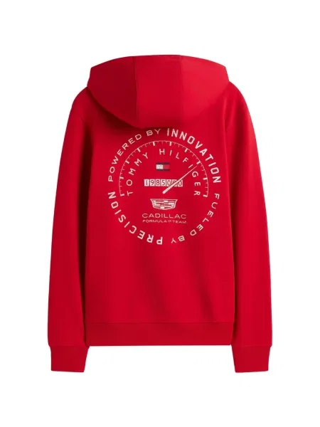 Hanorac cu glugă Tommy Hilfiger roșu