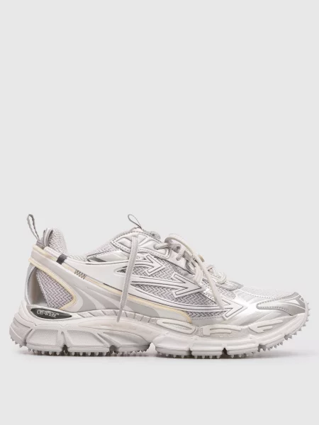 Комбіновані кросівки Be Right Back з фактурним патчем логотипа Off-white сірі