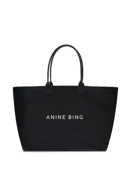 Geantă shopper Anine Bing din canvas negru