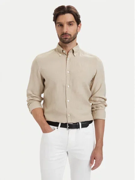 BOSS Cămașă H-Liam bej