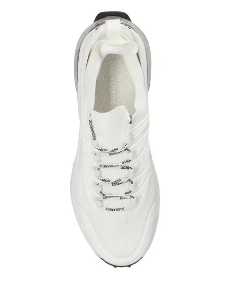 Sneakerși Dsquared2 cu șireturi din dantelă alb