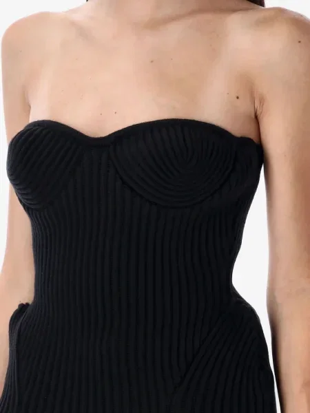 Sutien Jean Paul Gaultier tricotate negru