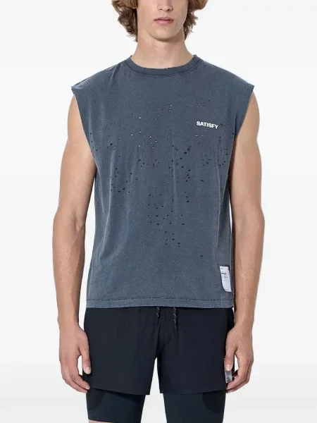 Tricou Satisfy zdrențuiți gri