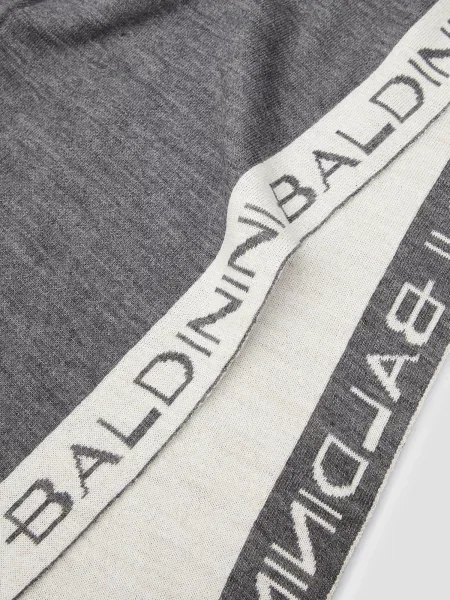 Шерстяной шарф Baldinini серый