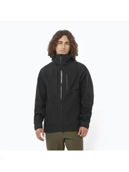 Geacă softshell pentru bărbați Salomon Outline 3l GTX deep black negru