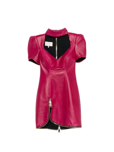 Rochie mini Mitiliane Couture din piele roz