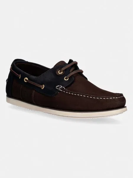 Barbour mocasini pentru bărbați din nubuc Wake maro