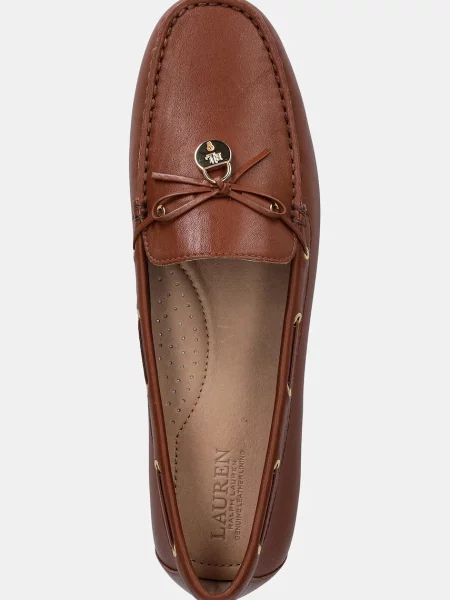 Кожаные мокасины Lauren Ralph Lauren коричневые