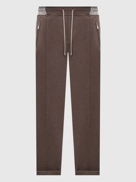Спортивні штани з відворотами Doriani Cashmere коричневі