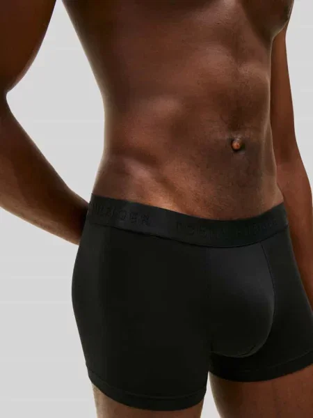 Obcisłe bokserki z mieszanki modalu z domieszką bawełny w zestaw 3 szt. model TRUNK' Tommy Hilfiger czarne
