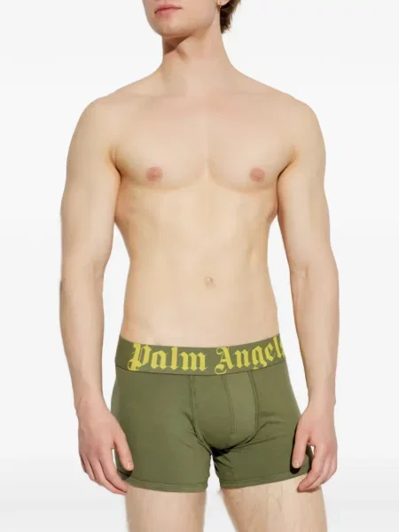 Bokserki Palm Angels z logo zielone