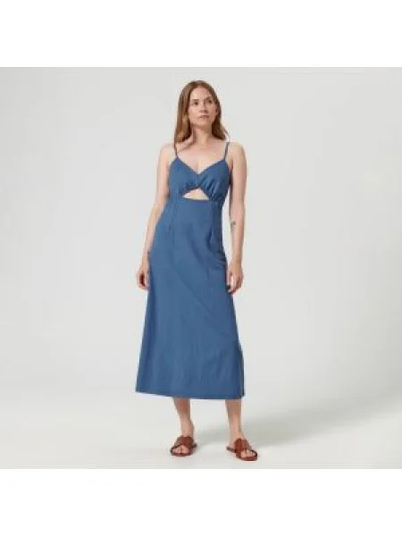 Sinsay Midi šaty na ramínka Modrá