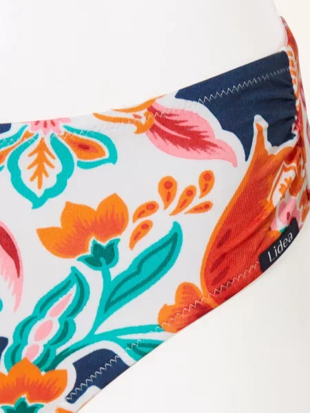 Lidea Podstawowe Figi Bikini Petal Patch blau pomarańczowe