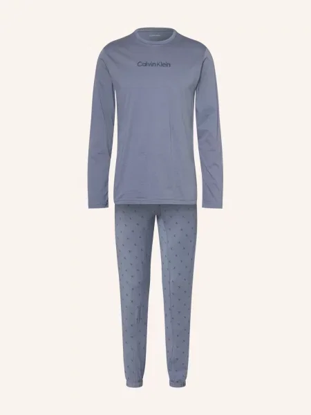Calvin Klein Pyžamo Holiday S Dárkovou Krabičkou černošedá