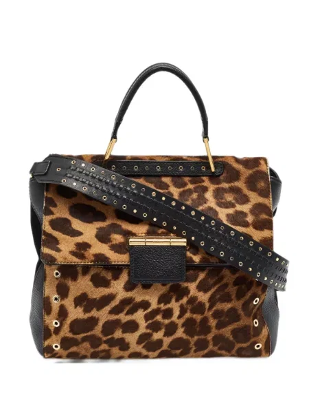 Geantă Furla cu imagine cu model leopard negru