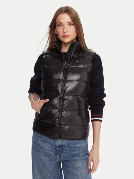 Tommy Jeans Brezrokavnik črna