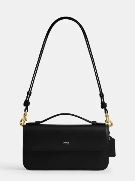 Torebka skórzana Coach skórzana czarna