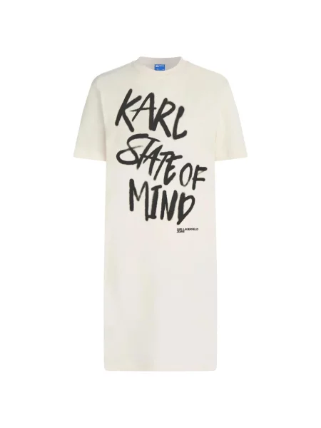 KARL LAGERFELD JEANS Rochie negru / murdar alb
